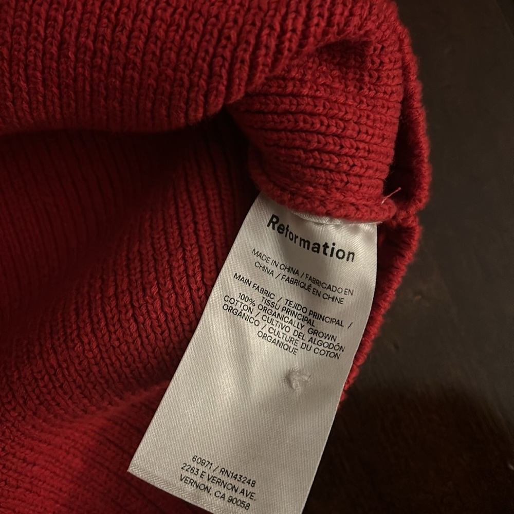 Reformation 100% Organic Cotton polo EUC like new❤️ - Picture 7 of 10